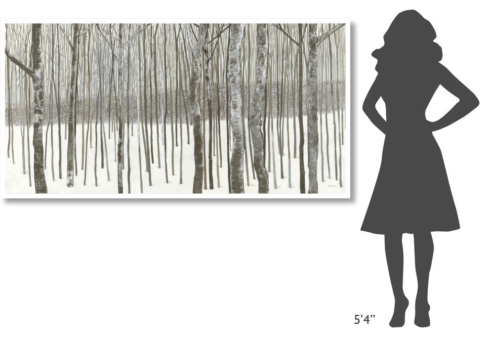 "Woods in Winter" Digital Paper Print by Kathrine Lovell, 74"x38"