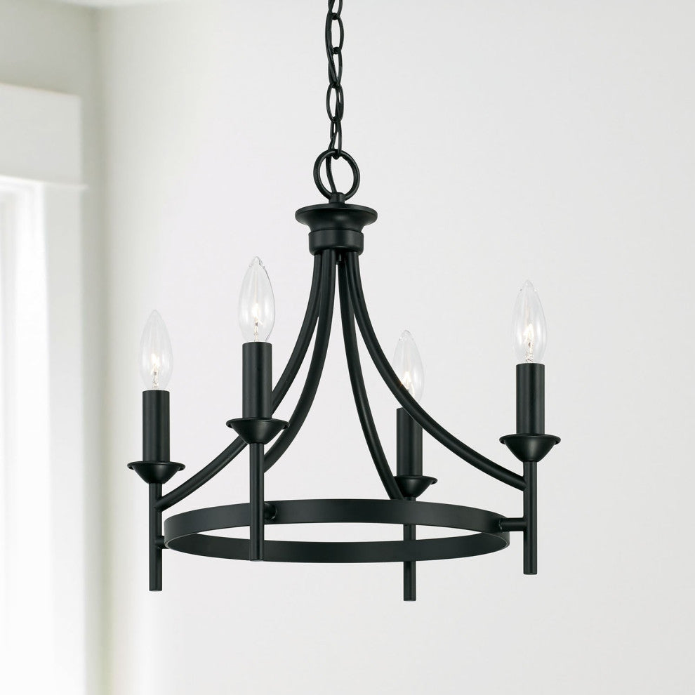 Capital Lighting Peyton 4-Light Semi Flush 242041MB Matte Black