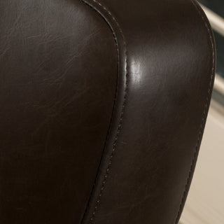 GDF Studio Almendro Bonded Leather Wingback Swivel Club Chair