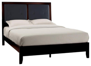 Lexicon Edina Contemporary Wood California King Bed in Espresso/Black