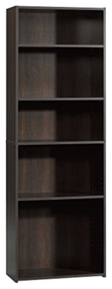 Sauder Beginnings 5-Shelf Bookcase, Cinnamon Cherry finish