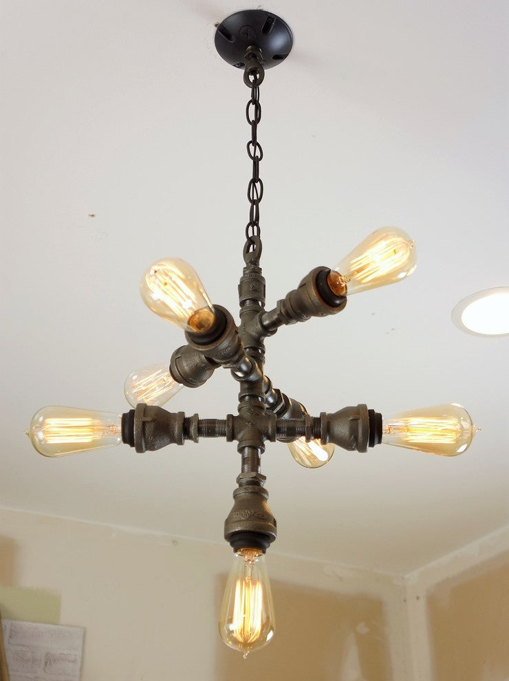 7-Light Steampunk Chandelier