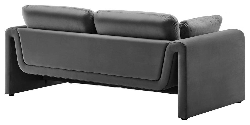 Waverly Performance Velvet Sofa, Gray