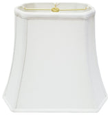 Royal Designs Rectangle Cut Corner Lamp Shade, Linen White, 6.5x12x10