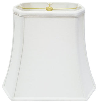 Royal Designs Rectangle Cut Corner Lamp Shade, Linen White, 6.5x12x10
