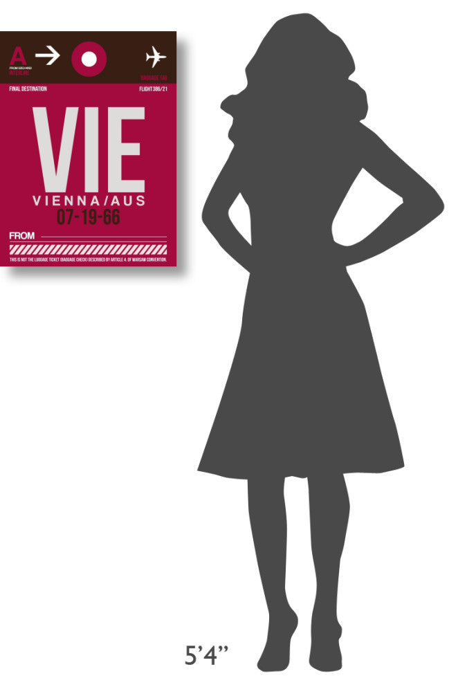 "VIE Vienna Luggage Tag 2" Fine Art Print