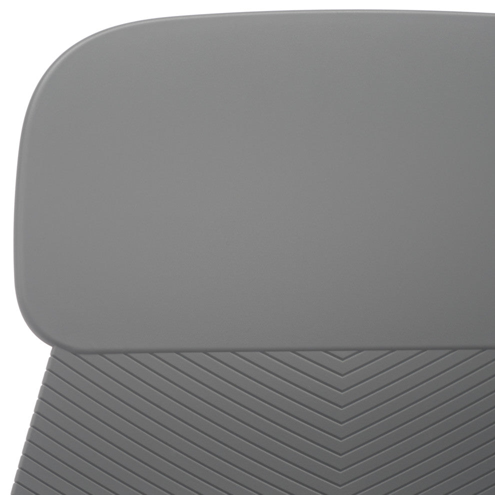 Safavieh Couture Abbie Molded Plastic Dining Chair, Grey/Black