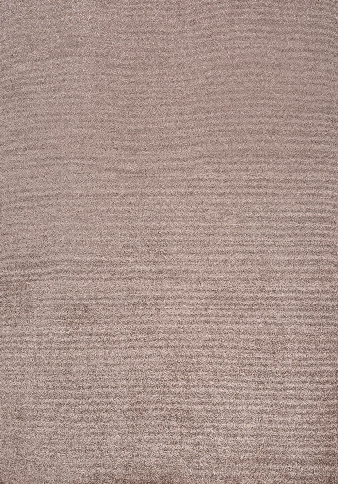 Haze Solid Low-Pile Runner Rug, Brown, 8 X 10