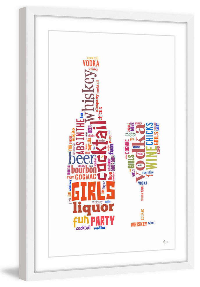 "Girls Liquor" Framed Painting Print, 12"x18"
