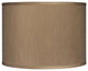 Classic Drum Faux Silk Lamp Shade, Taupe, 14"