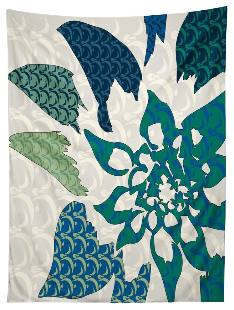 Deny Designs Karen Harris Constance In Blue Blossom Tapestry