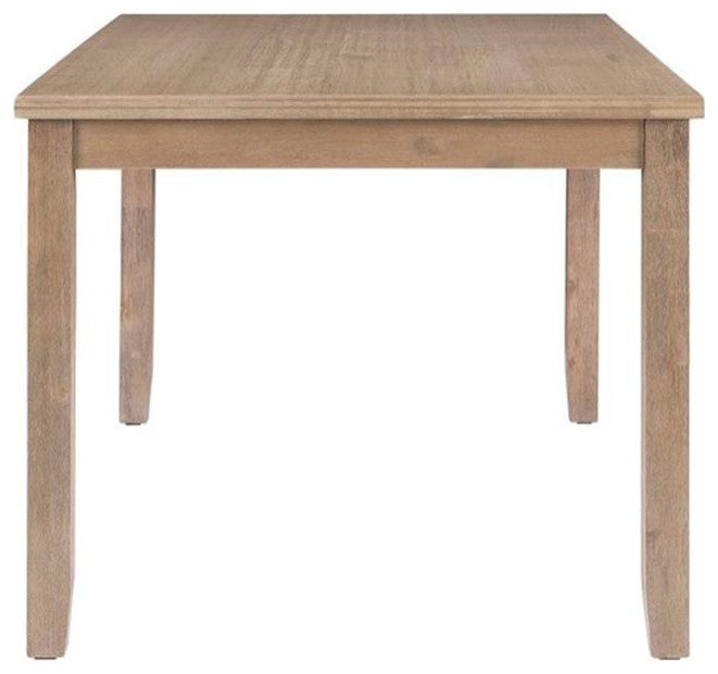 Linon Jordan Wood Dining Table in Washed Gray