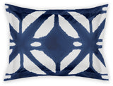 Navy Watercolor Diamond Standard Brushed Poly Sham
