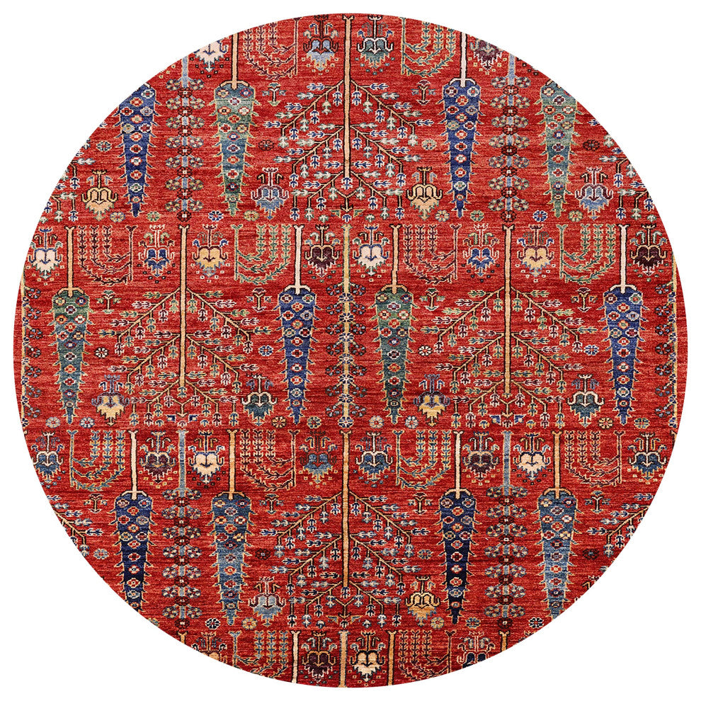 Ahgly Company Indoor Round Mid-Century Modern Area Rugs, 7' Round