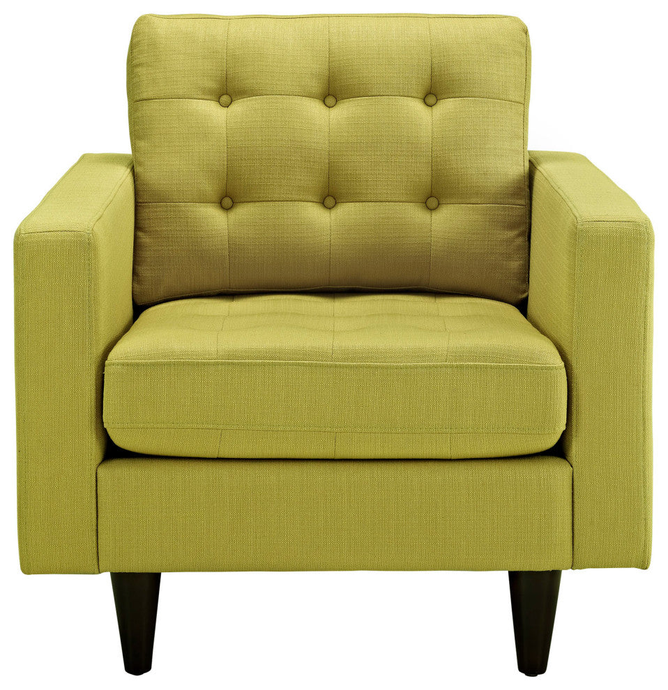 Wheatgrass Empress Armchair Upholstered Fabric Set of 2