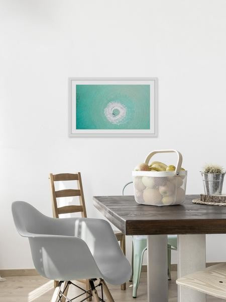 "Blue Vortex" Framed Painting Print, 18"x12"