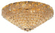 Elegant Belenus Flush Mount, Gold Finish With Royal Cut Crystal