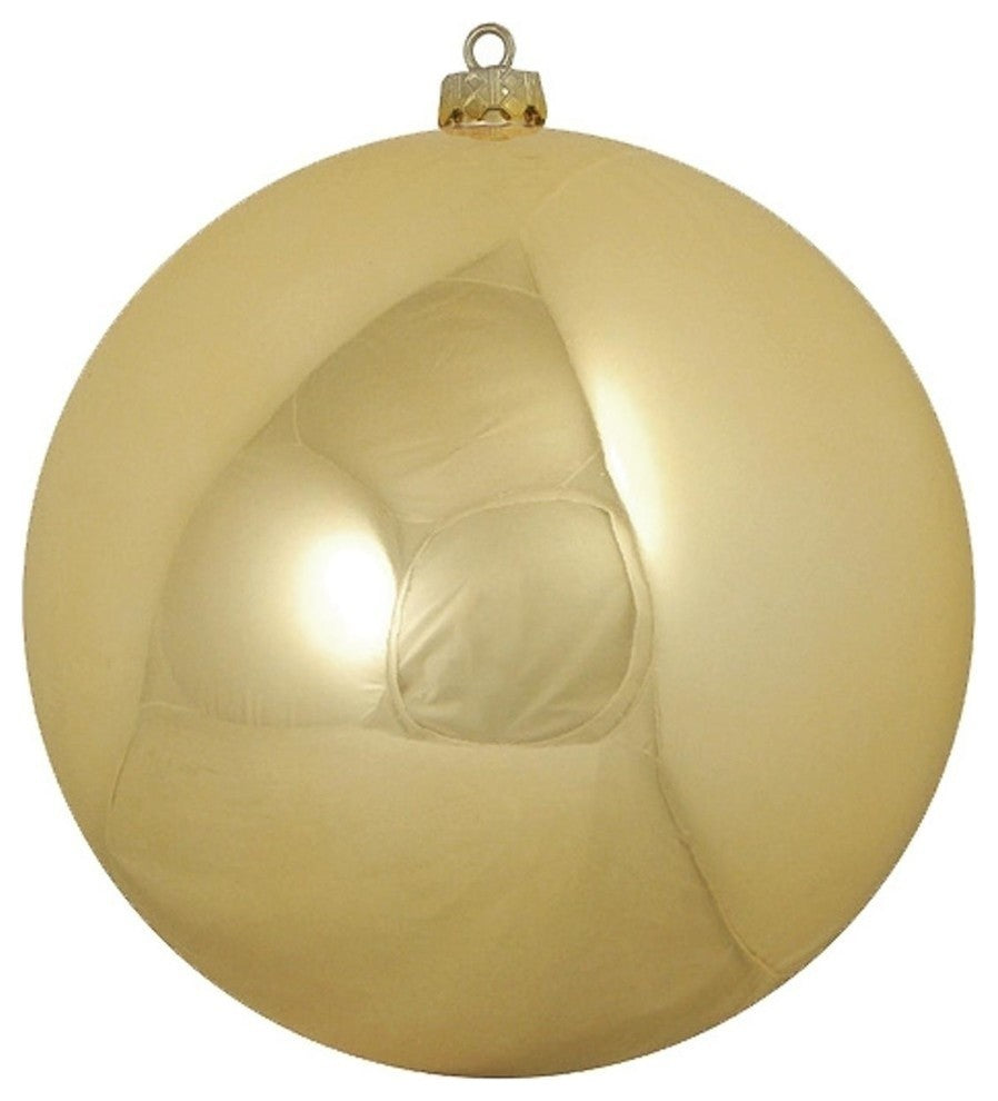 Shiny UV Resistant Christmas Ornament, Vegas Gold, 4"