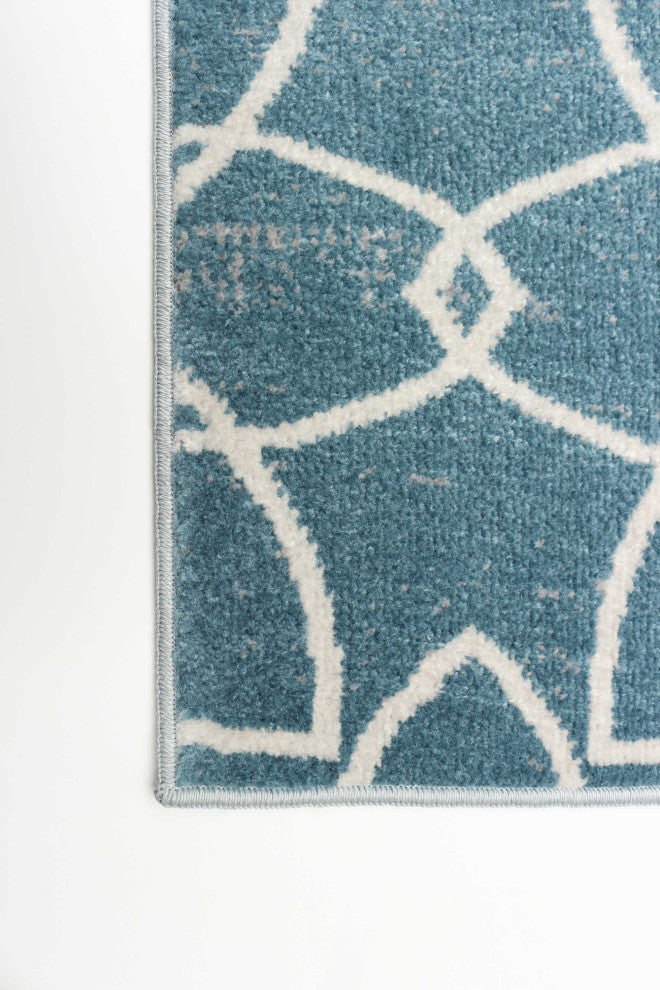 Aqua Terali Area Rug, Turquoise, 2'6"x8'