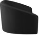 Riley Velvet Upholstered Rounded Loveseat, Black