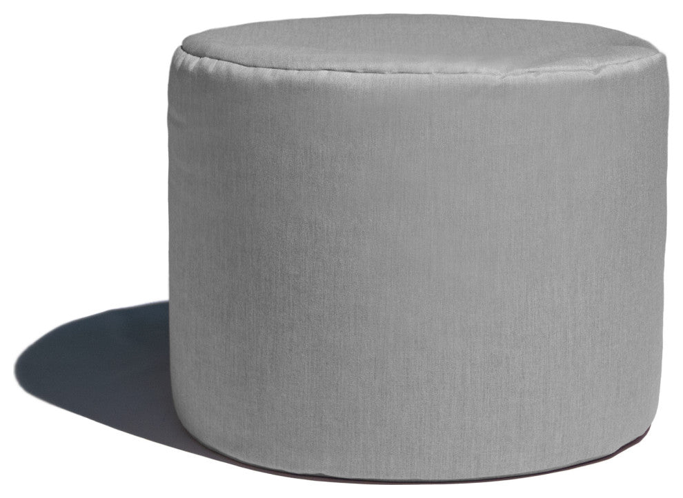 Sunbrella Outdoor Patio Bean Bag Pouf, Granite
