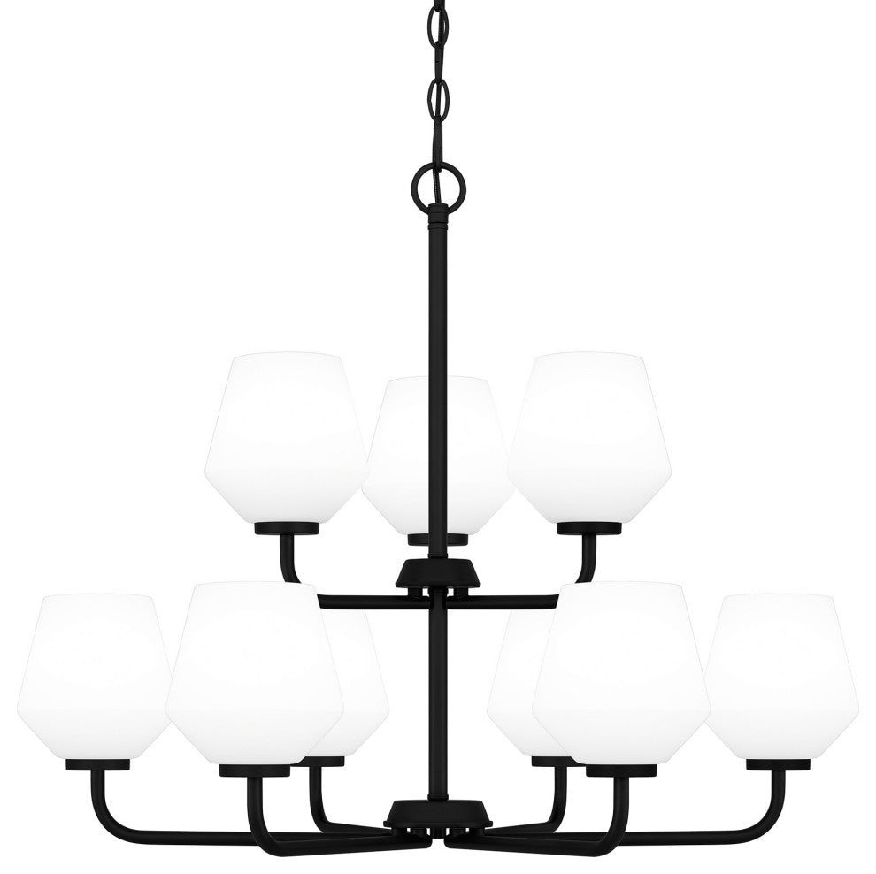 Quoizel NIE5028 Nielson 9 Light 29"W Chandelier - Matte Black