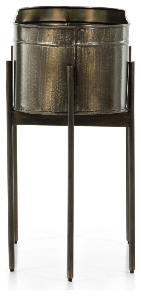 Jed Large Planter-Weathered Brass