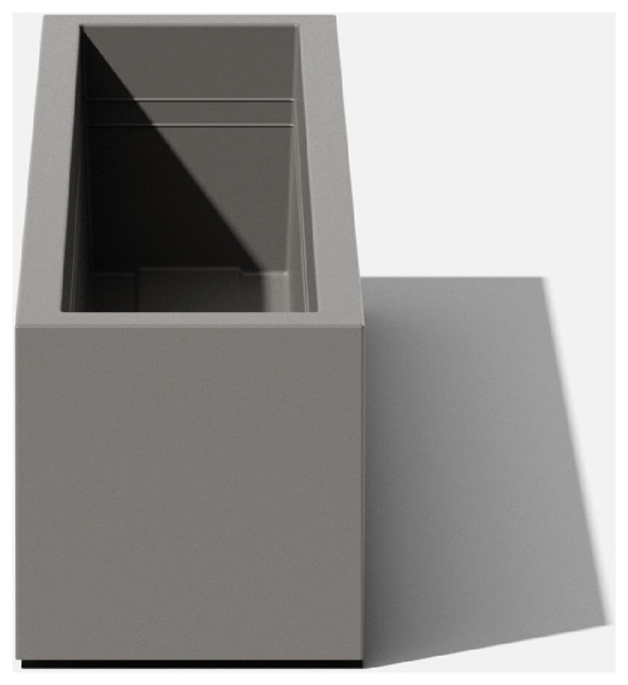 Veradek Block Series Trough 36" Planter, Grey