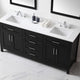 Tahoe Double Vanity Set With Mirrors, 72", Espresso With Cultured Marble Top