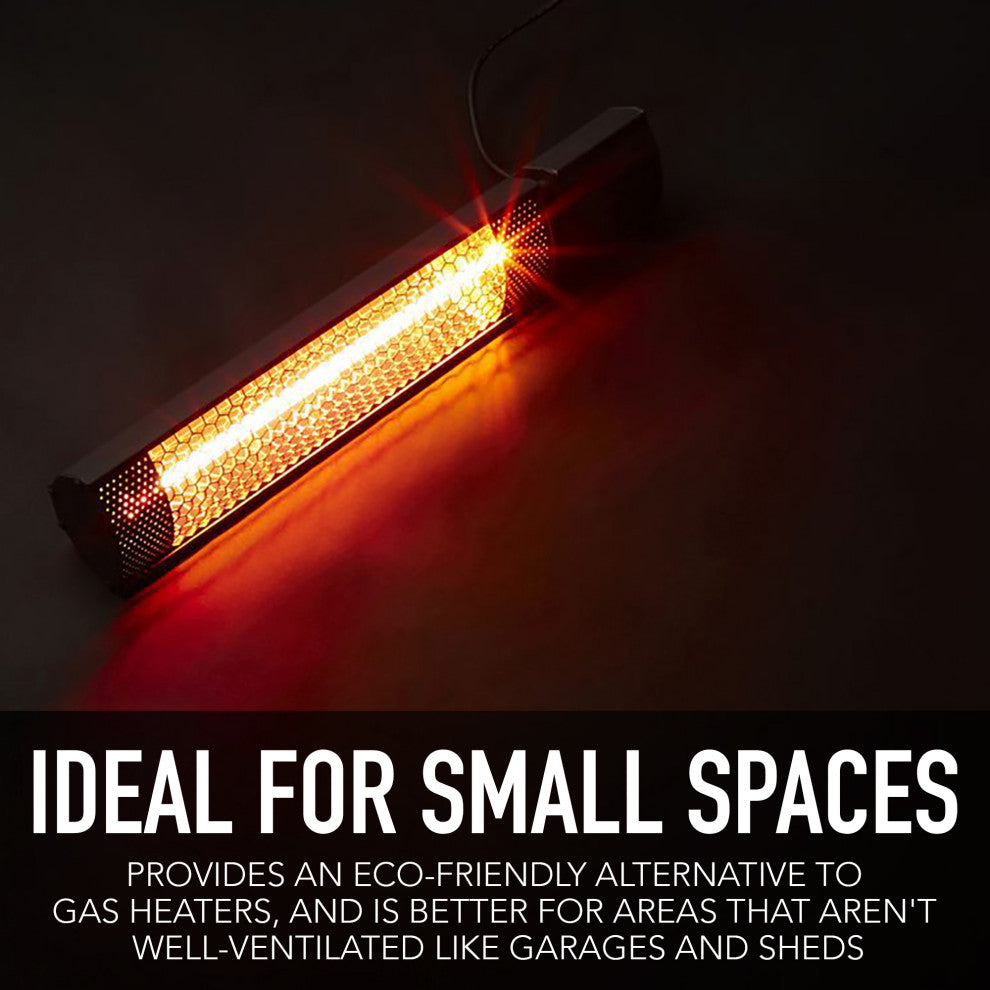 Permasteel 1500W Electric Mounted Patio Heater with Remote Control