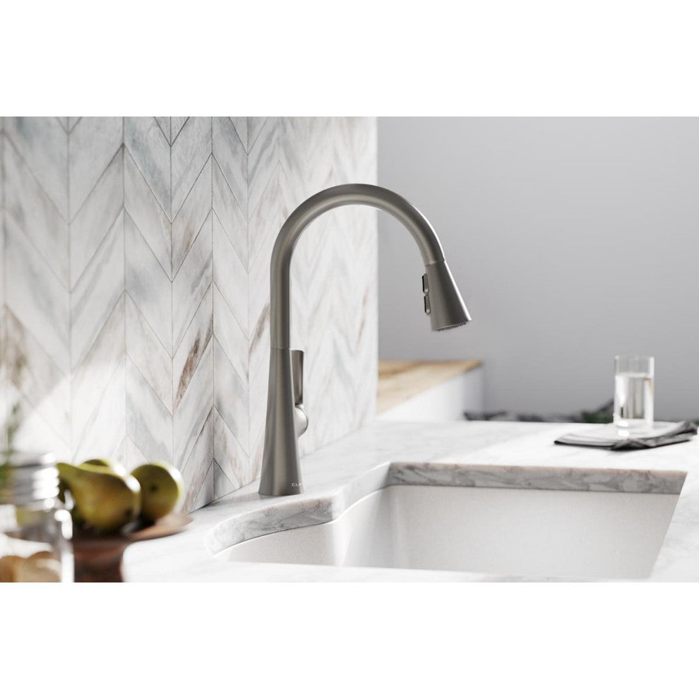 LKHA1041LS Elkay Harmony Single Hole Kitchen Faucet, Lustrous Steel