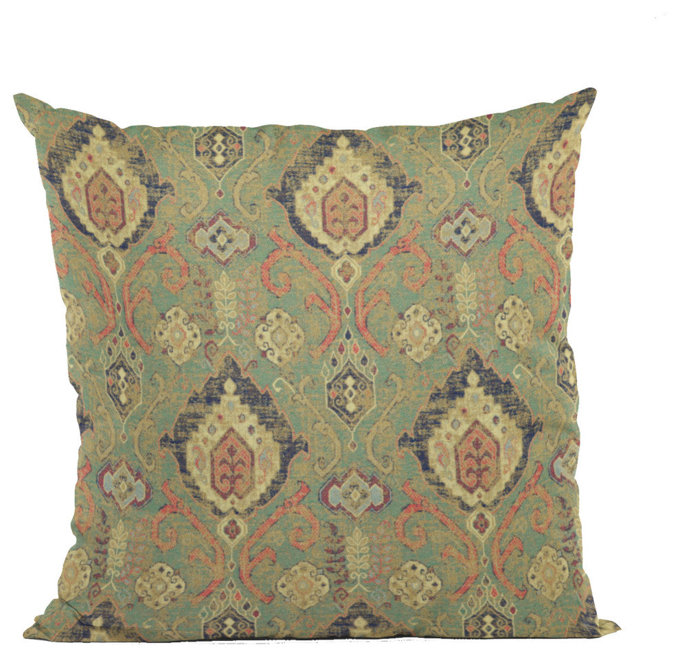 Nile Romero Woven Luxury Throw Pillow, Double sided 24"x24"