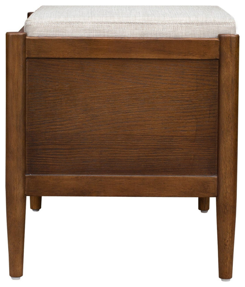 INK+IVY Arcadia Accent Bench With Storage and Upholstered Cushion