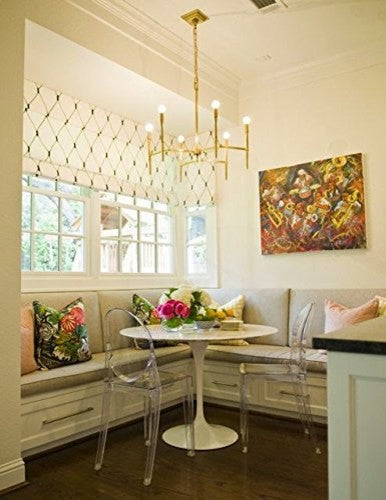 Ghost Style Transparent Side Chairs No Arms With Solid Back Dining Room Set of 2, Clear, Set of 2