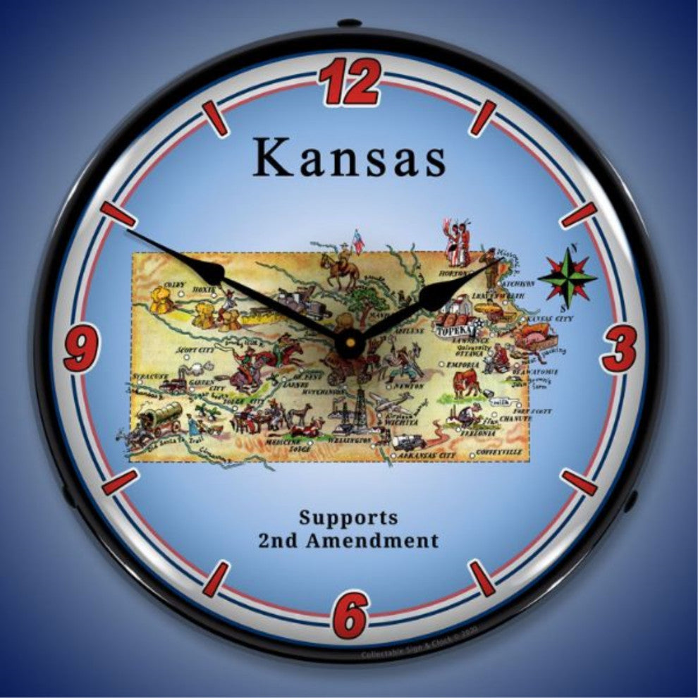N20031039 Kansas Supports the 2nd Amendment Clock