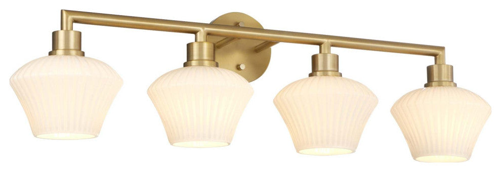 Quorum International 5221-4 Belinder 4 Light 33"W Vanity Light - Matte Black