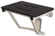 Folding Wall Mount Shower Seat Bench, ADA Compliant, Matte Black, 18"