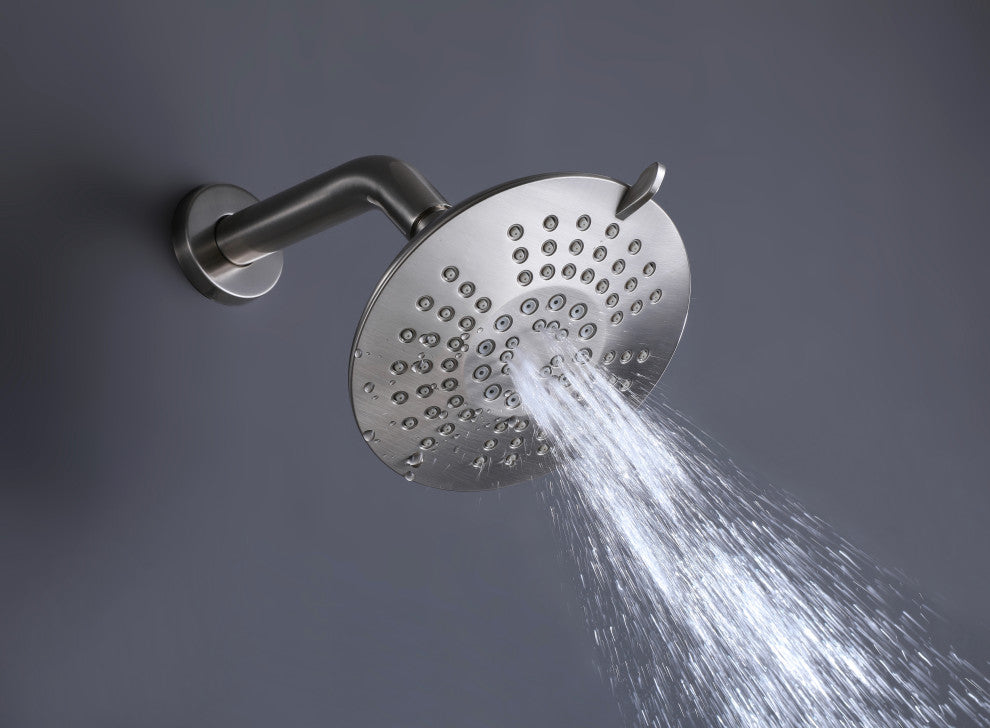 Pressure Balanced 5-Function Shower Faucet with Rough-in Valve, Brushed Nicke