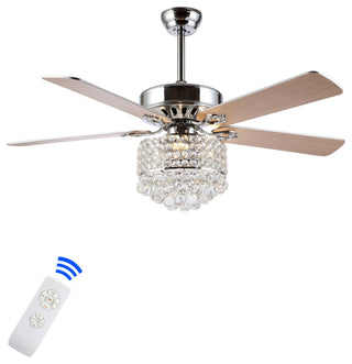 Safavieh Pramton 3 Lt 52" Ceiling Fan, Chrome