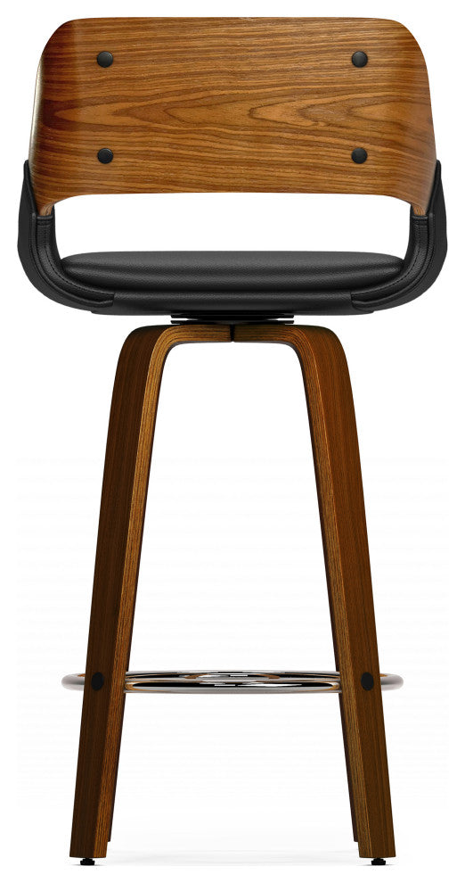 Carly Swivel Bar Stool, Set of 2, Black
