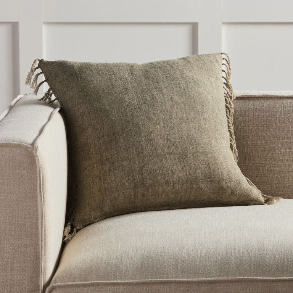 Jaipur Living Majere Solid Sage Down Pillow 20" Square