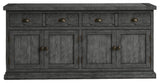 70" Rustic Sideboard Buffet, Iron Ore