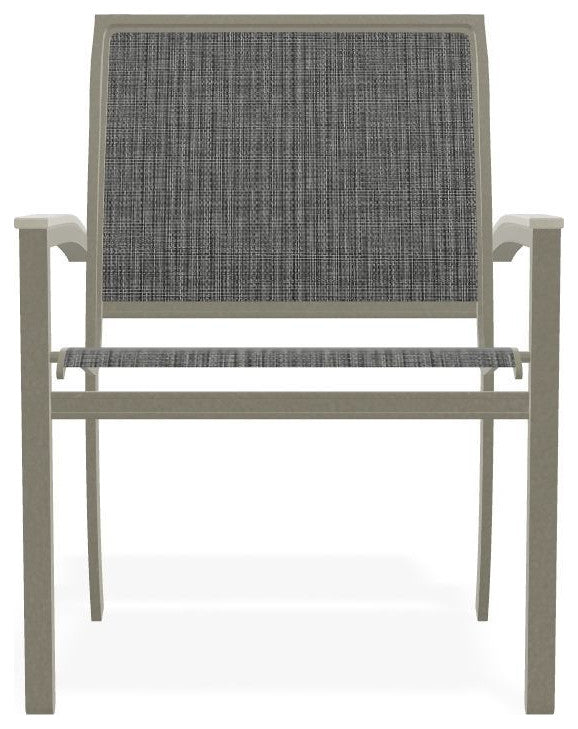 Bazza Sling Stackable Outdoor Dining Chair, Anchor/Storm