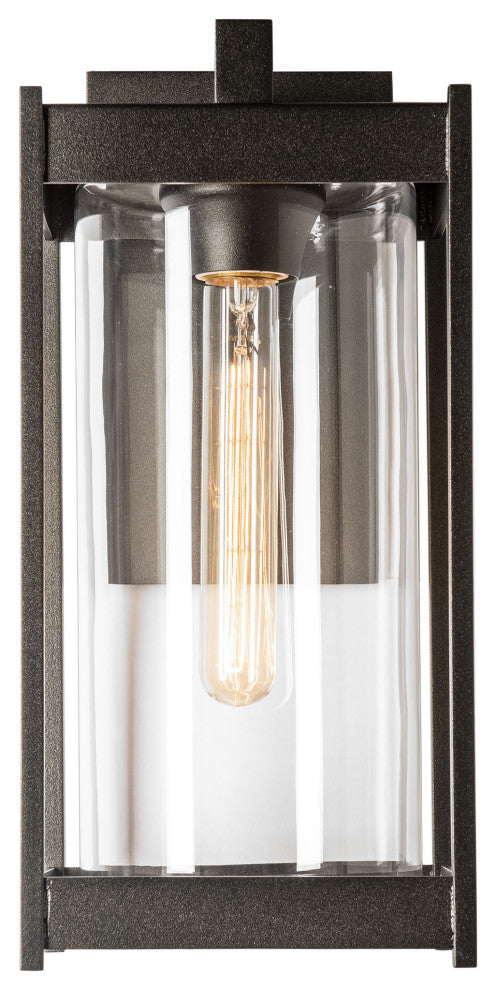 Cela Medium Outdoor Sconce Coastal Oil Rubbed Bronze Finish, Clear Glass