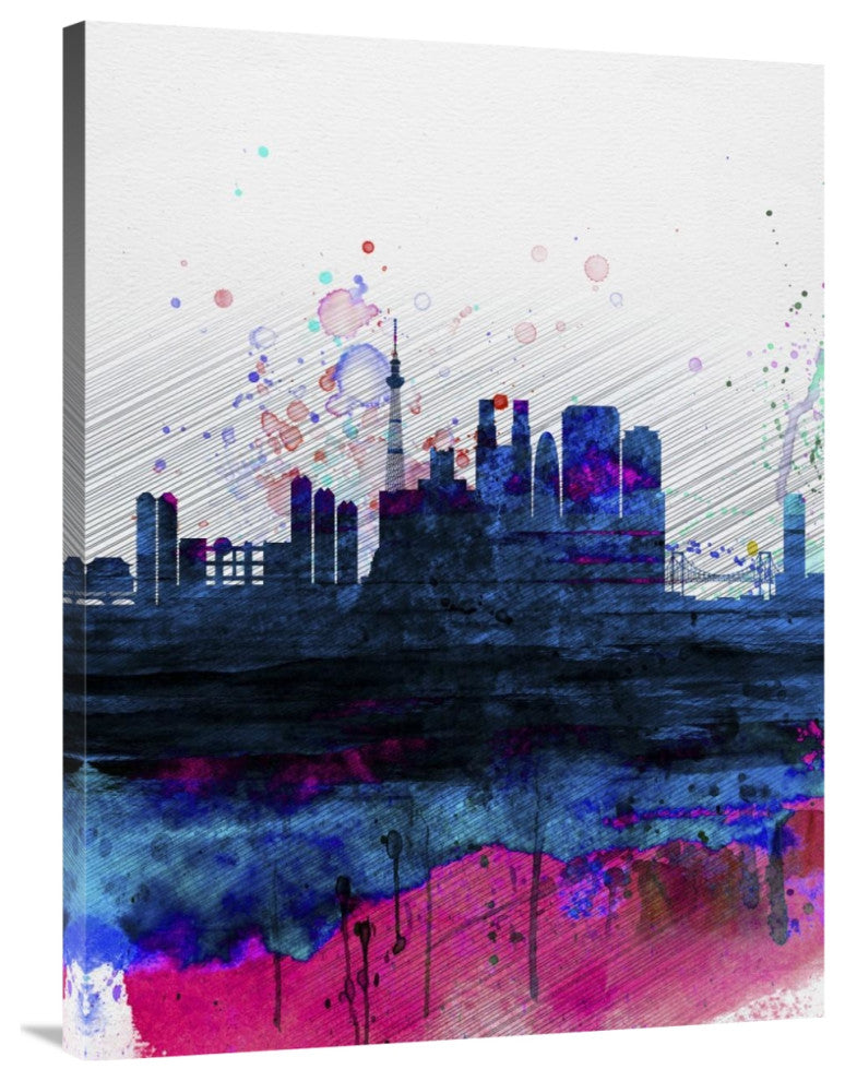 "Tokyo Watercolor Skyline" Fine Art Print