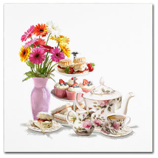 The Macneil Studio 'Cream Tea' Canvas Art, 35"x35"