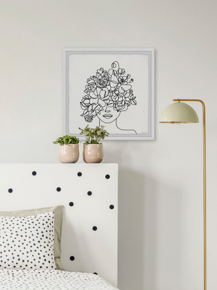 "Let Your Dreams Blossom" Framed Painting Print, 18x18