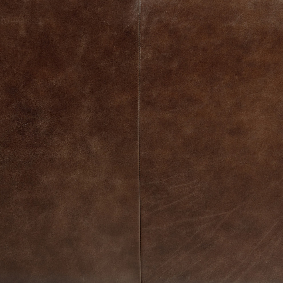 Poly and Bark Mateo Leather Lounge Chair, Chocolate Brown