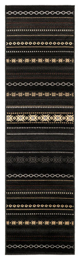 Surya Paramount PAR-1047 7'10"x11'2" Rug, Black/Medium Gray/Khaki/Beige