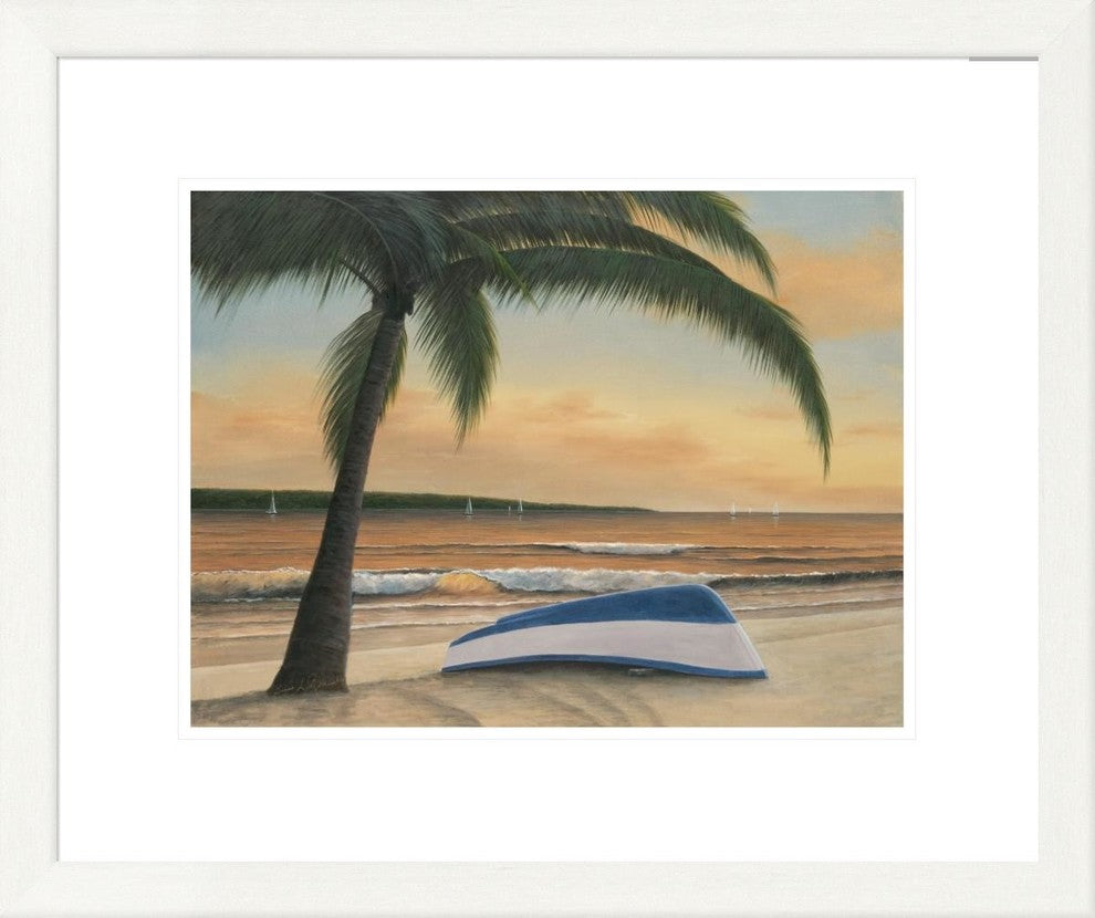 "Golden Sunset" Framed Digital Print by Diane Romanello, 25x21"